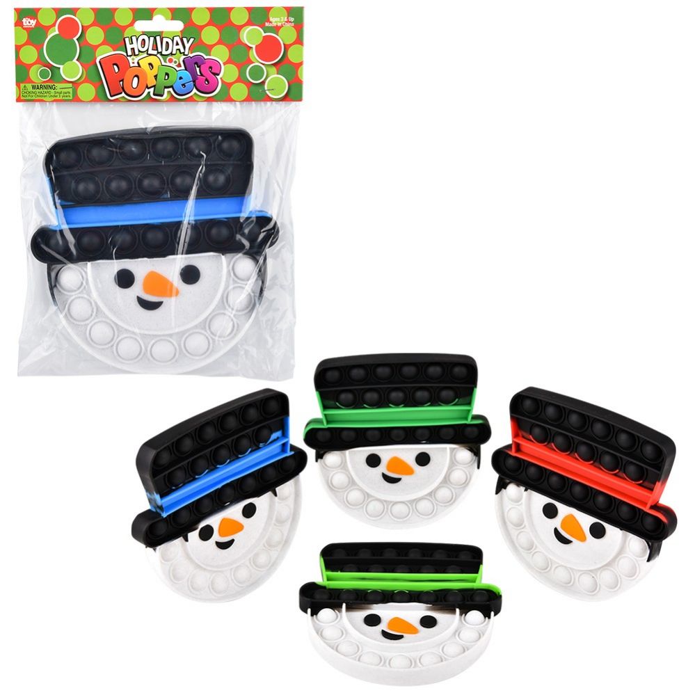 144 pieces of Snowman Top Hat Bubble Poppers 6 inch