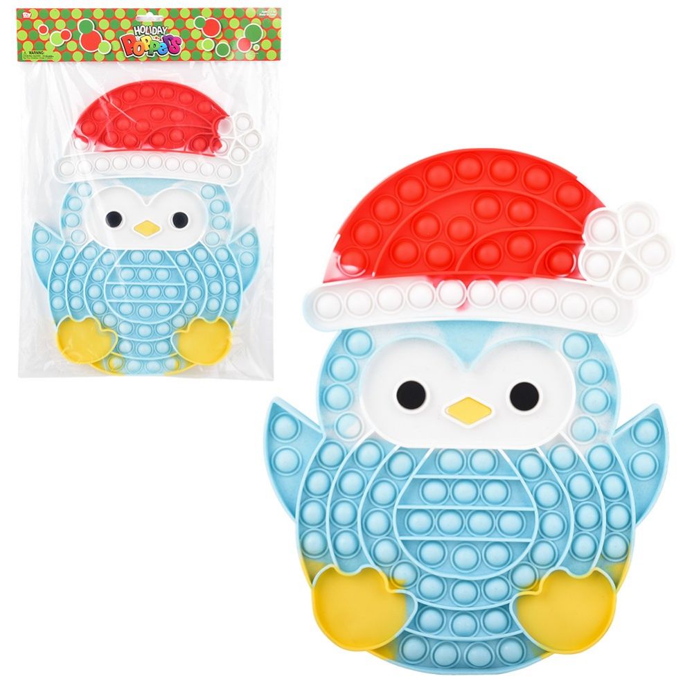 24 pieces of Holiday Penguin Mega Bubble Popper 13 inch