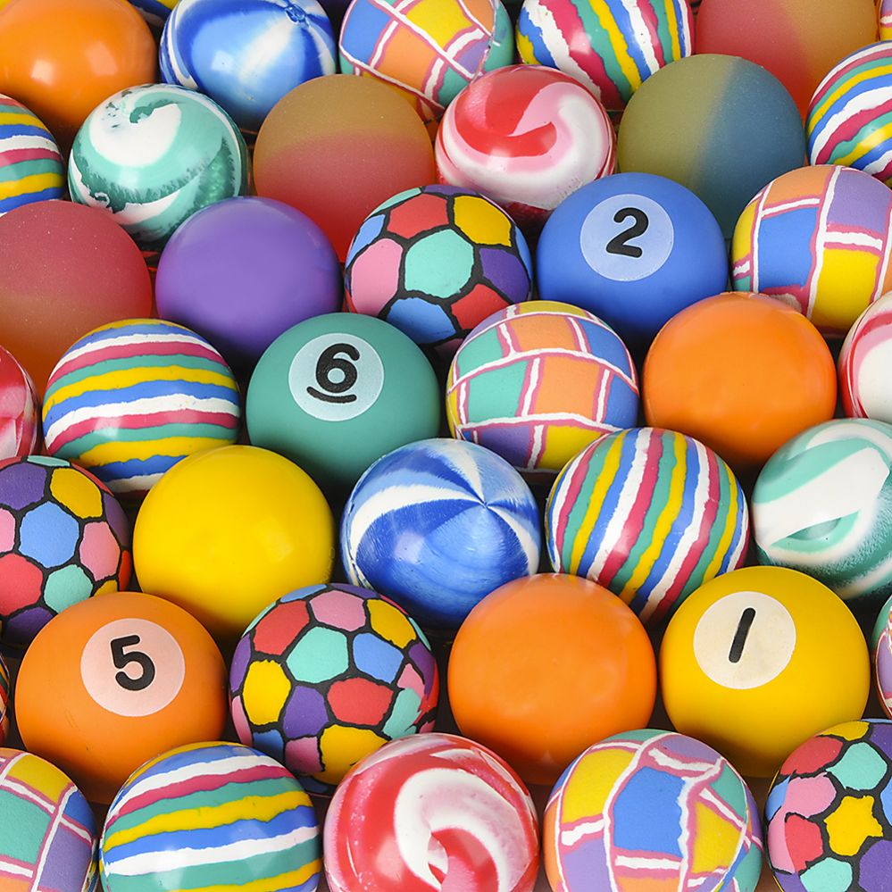 300 Pieces of 45mm 1.75 Inch Hi Bounce Ball Mix 50pcs/un