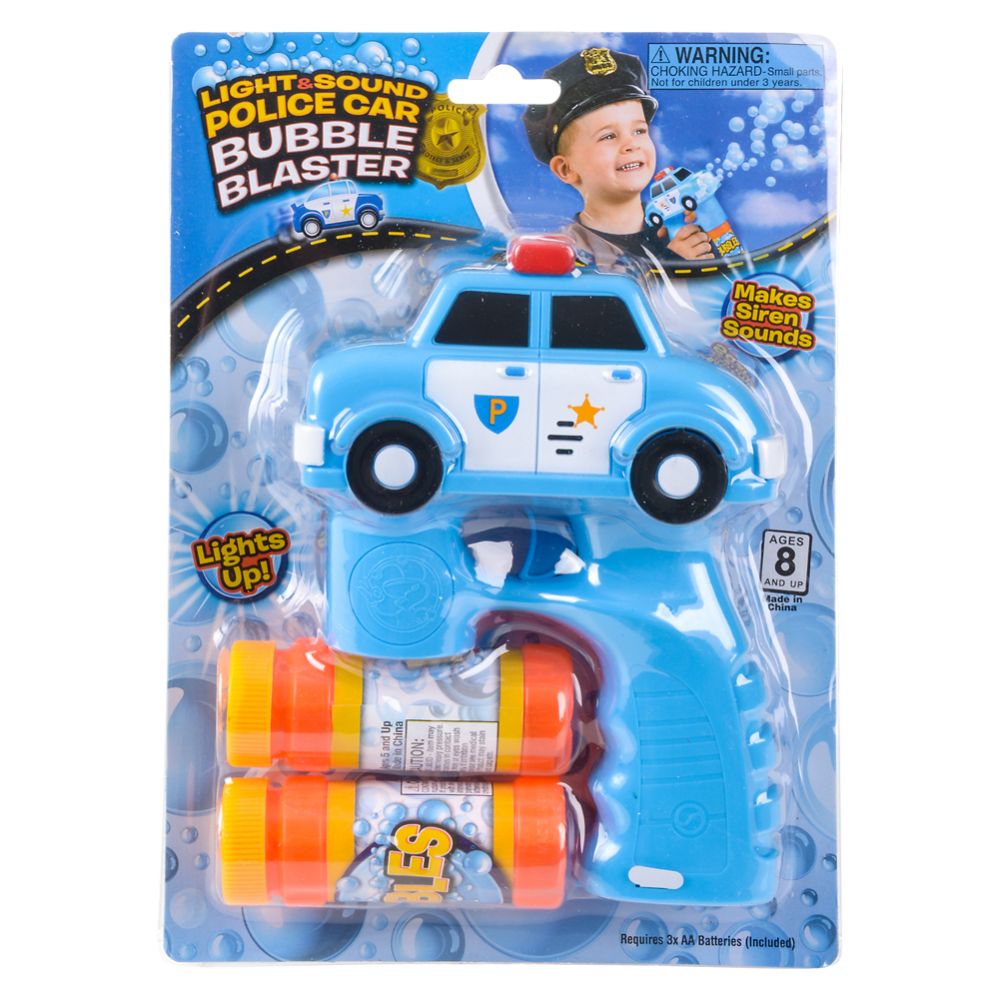 48 Pieces of 5 Inch Light And Sound Police Cruiser Bubble Blaster