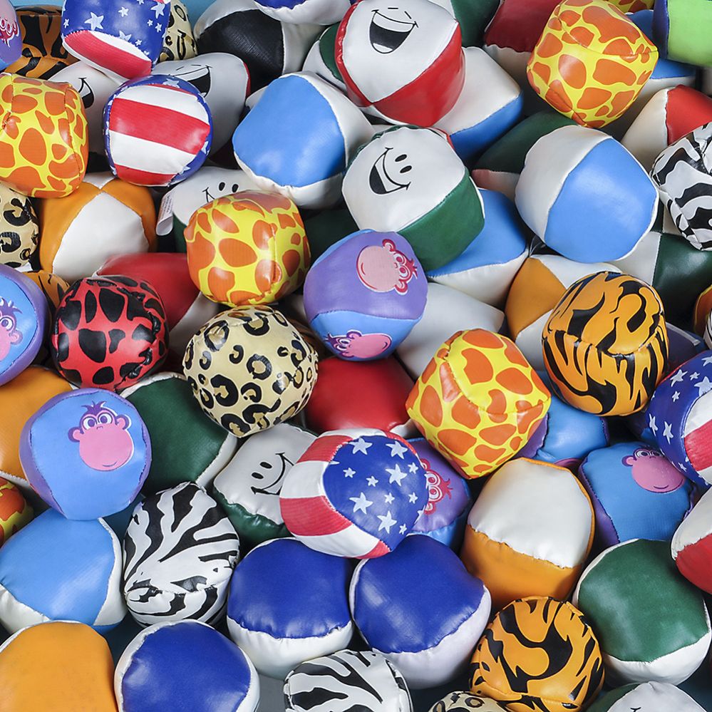 300 Pieces of 2 Inch Footbag Assortment (100pcs/bag)