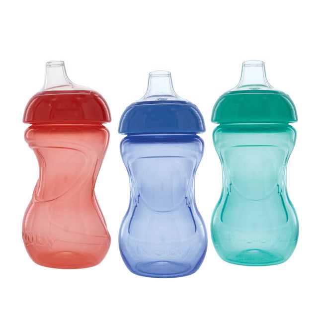 24 Pieces of Nuby NO-Spill Mini Gripper Soft Spout 6oz Cup Assorted Colors