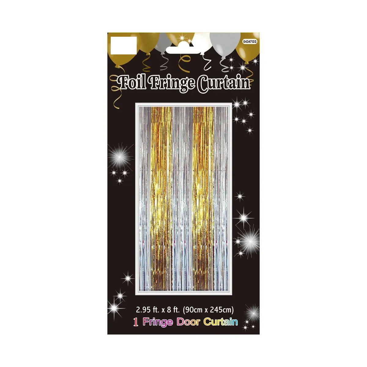 24 Pieces of Fringe Door Curtain 2tone Gold+silver 2.95  X 8ft