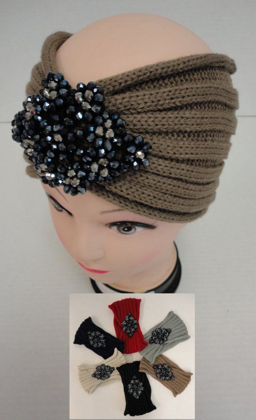 24 pieces of Hand Knitted Ear Band [lg Jewel] Loop