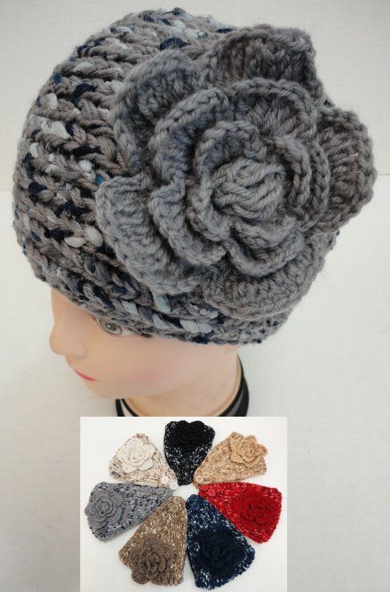 24 pieces of Wide Hand Knitted Ear Band [variegateD-Flower]