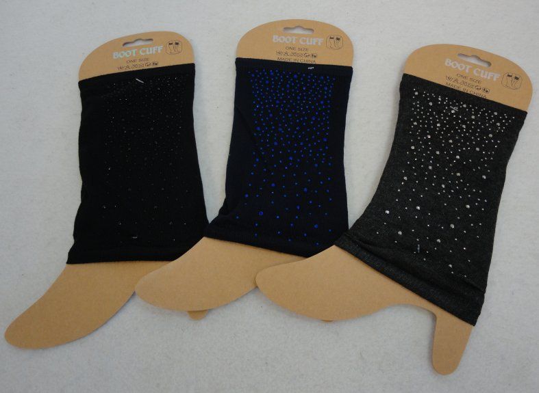 24 pieces of Boot Cuffs [mini Colored Rhinestones]