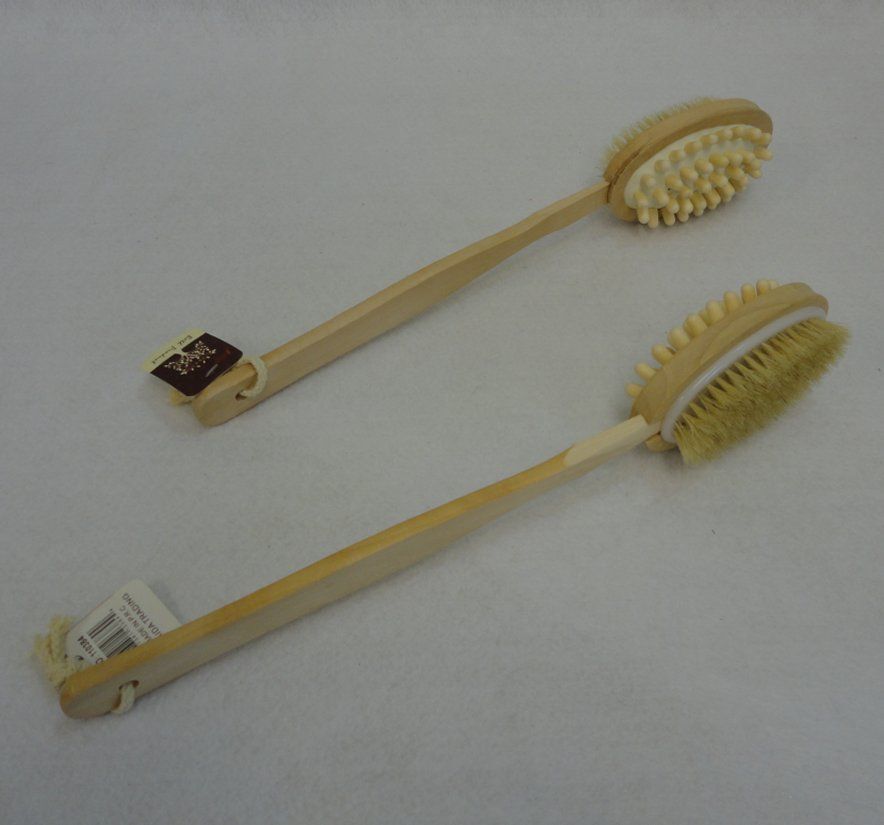 24 pieces of 16.5" Bath Brush/massager With Wooden Handle