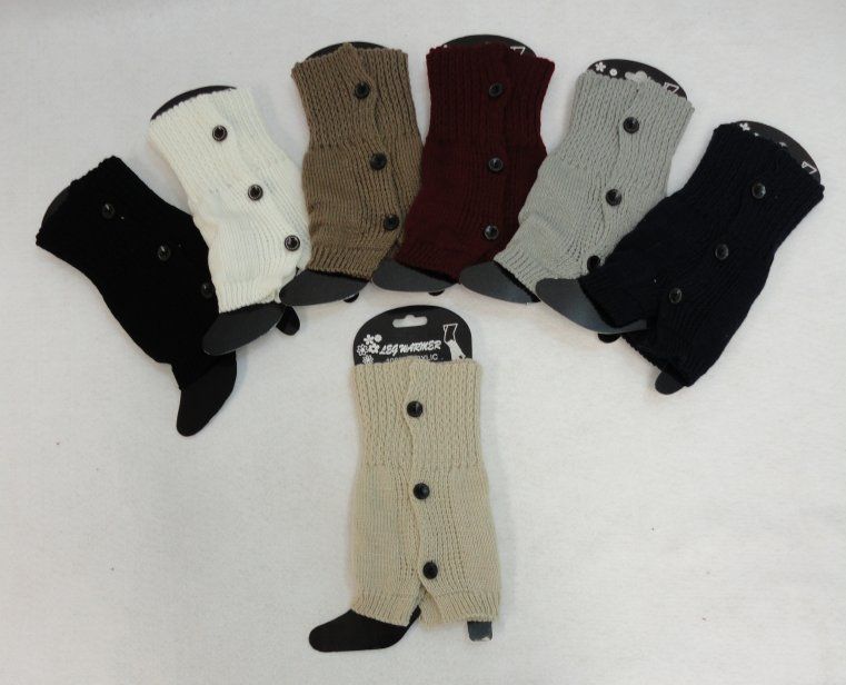 24 pieces of Knitted Boot Cuffs [3 Buttons]