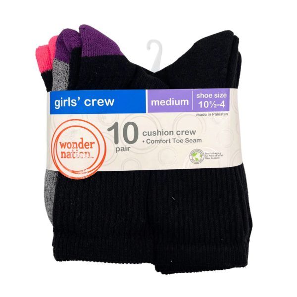8 pieces of Wonder Nation Girls Crew Socks