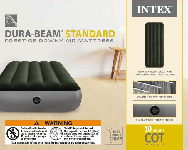 6 pieces of Intex Cot DurA-Beam Prestige Downy Airbed 30x75x10