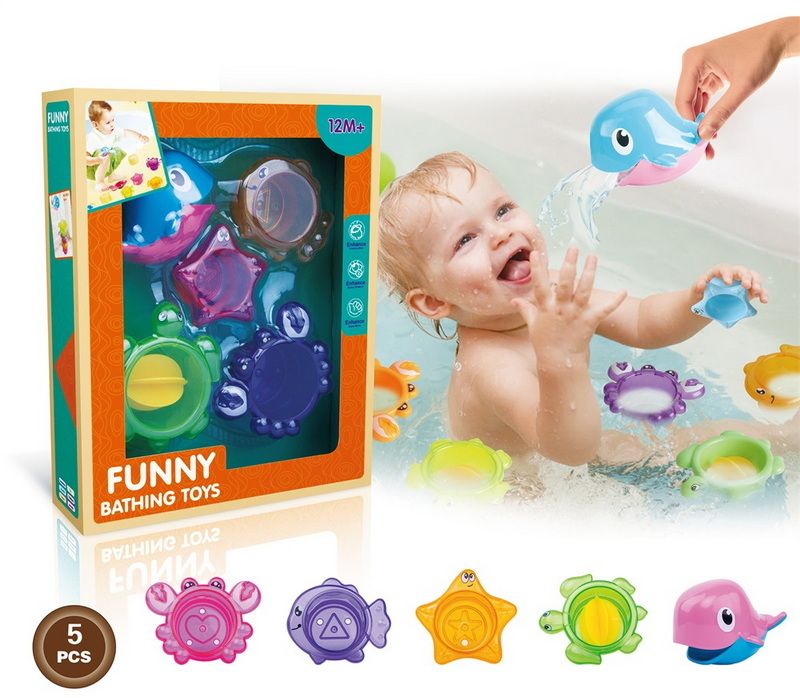 12 pieces of Bath Toys Set In Open Box