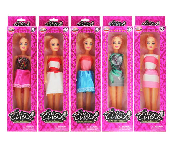 72 Pieces of 11.5 Girl Figure (empty) Short Skirt In Window Box (blonde