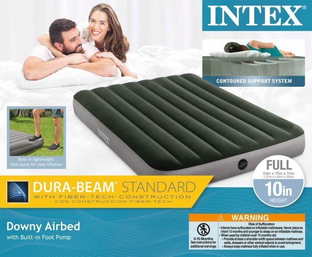 3 pieces of Intex Full DurA-Beam Downy Airbed With Foot Bip