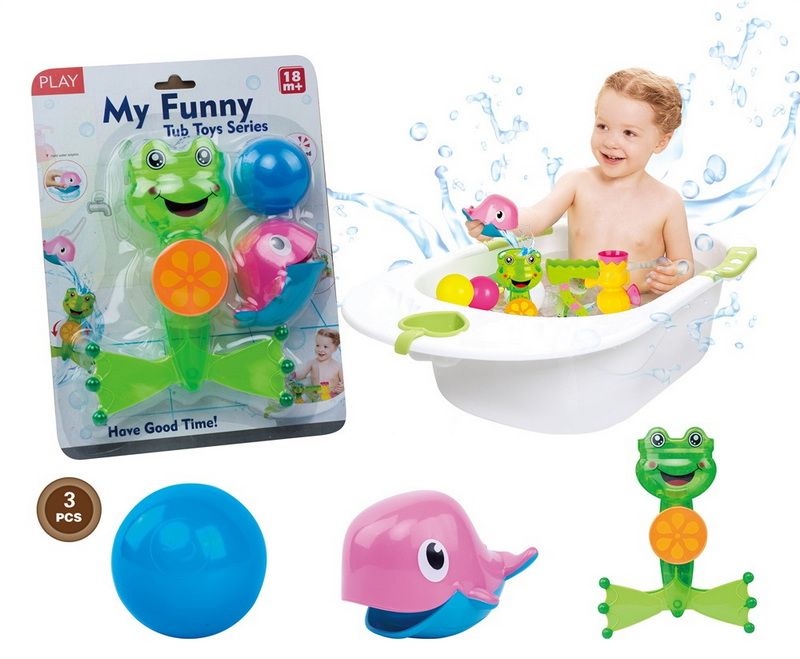 24 pieces of Bath Toys Set On Card