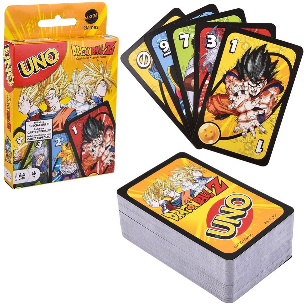 8 pieces of Mattel Uno Dragon Ball Z Card Game