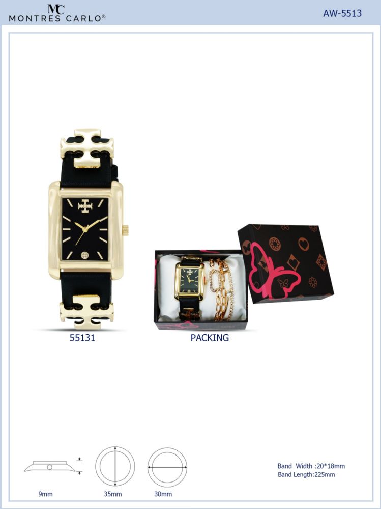12 pieces of Ladies Watch - 55131 assorted colors