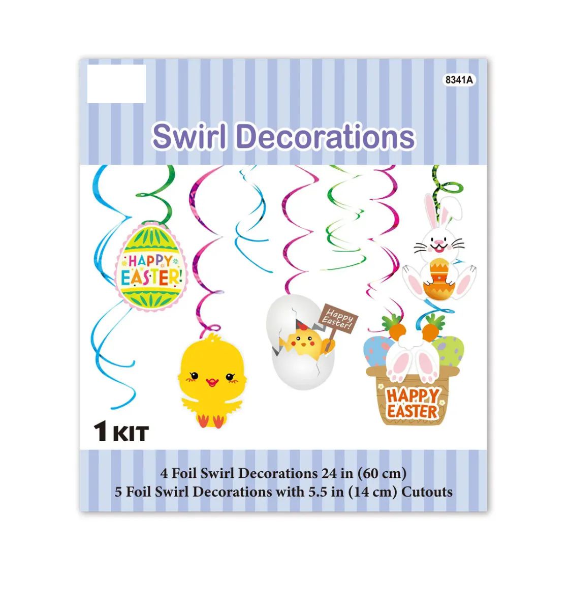 24 Sets of 9pc Easter Swirl Decoration Kit
