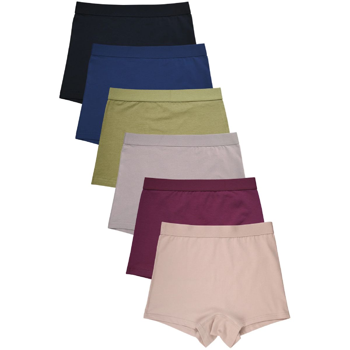 288 Pieces of Mamia Ladies Wide Band Cotton Boyshorts Panty