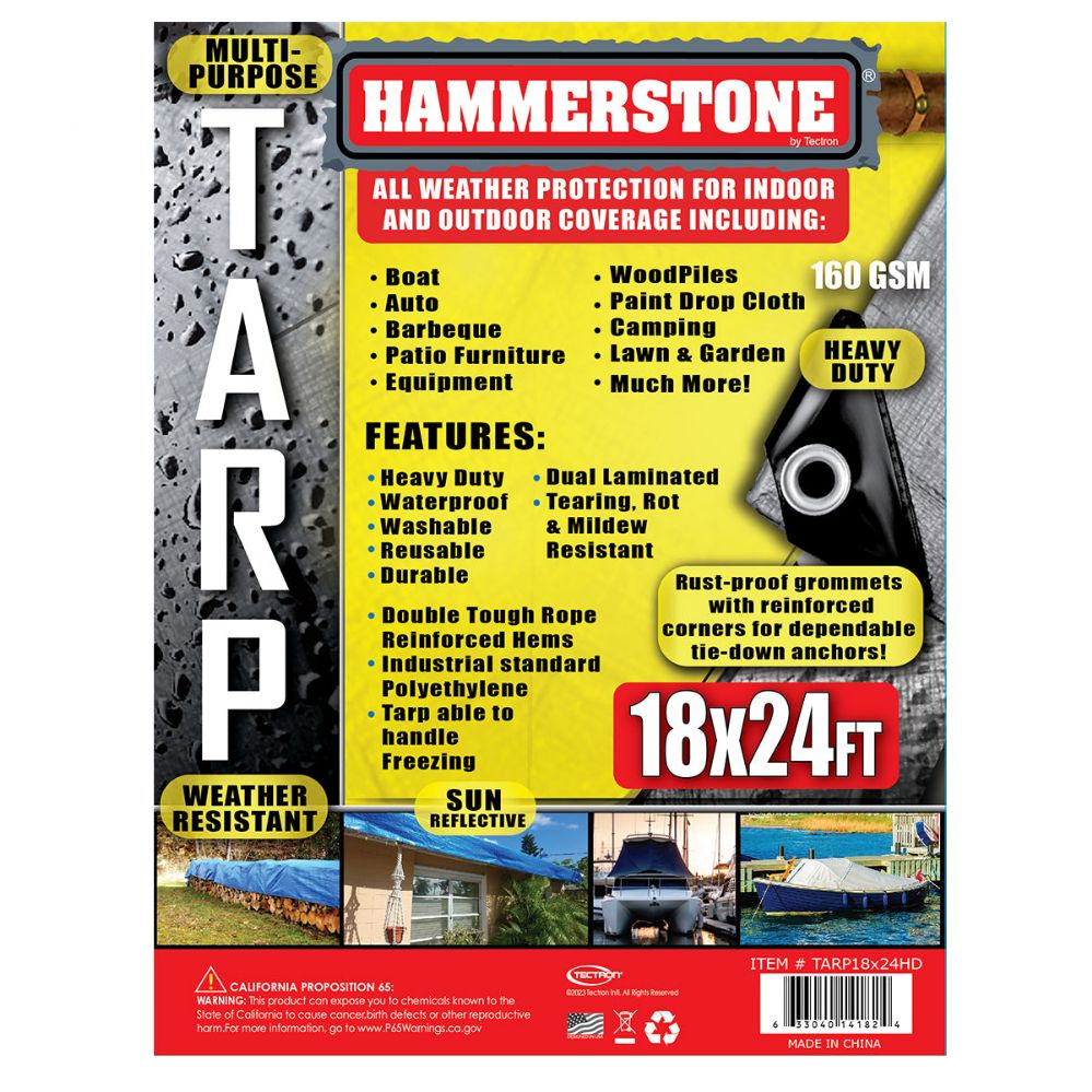 6 pieces of Tarp 18 X 24 Ft Silver Heavy Duty 160 Gsm