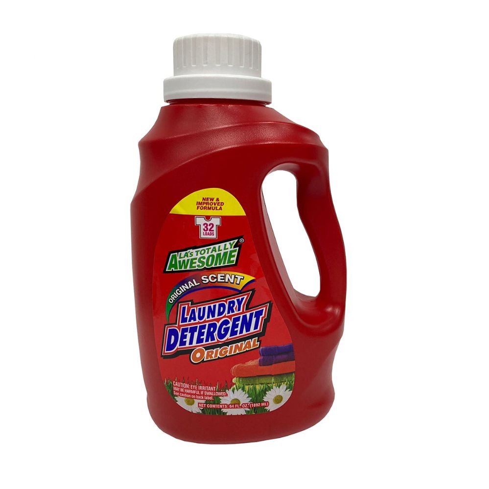 8 pieces of 64 Oz La's Totally Awesome Laundry Detergent Liquid, Original (red)