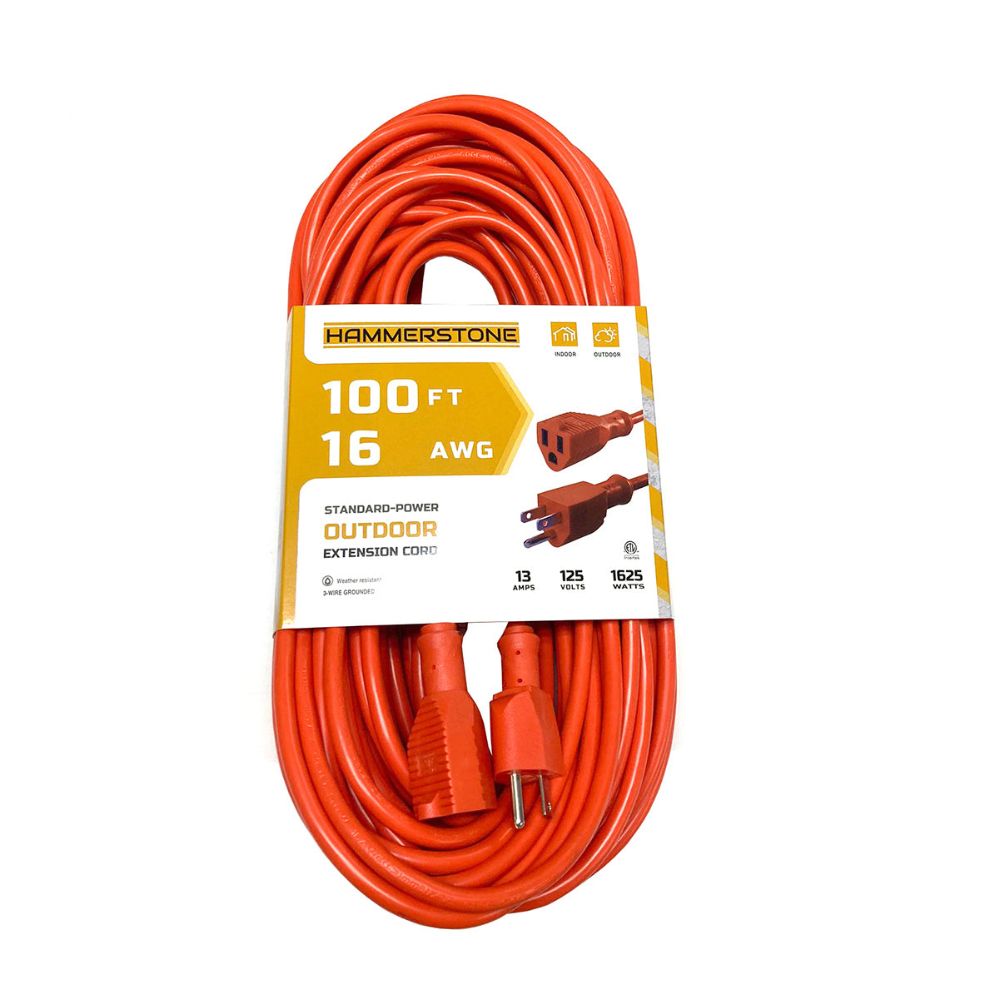 4 pieces of 100 Ft Orange Extension Cord 16 Awg Etl