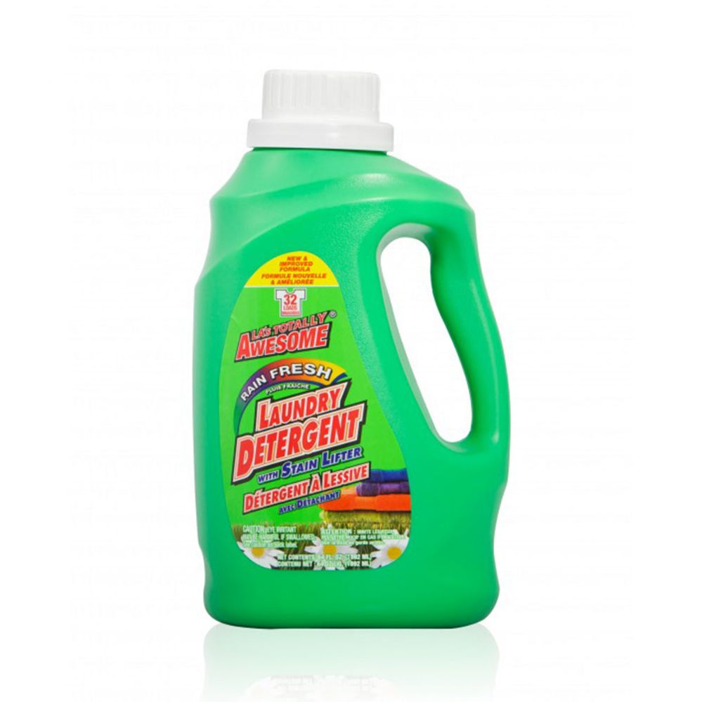 8 pieces of 64 Oz La's Totally Awesome Laundry Detergent Liquid, Rain Fresh (green)