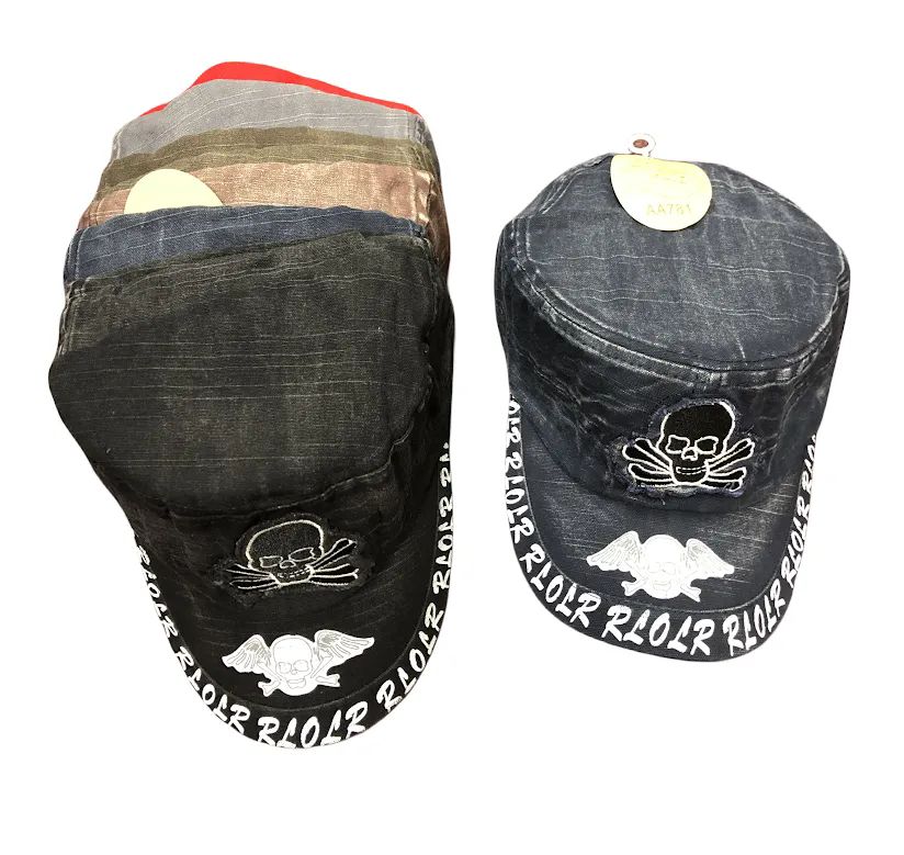 6 Pieces of Men Caps Logo Skull