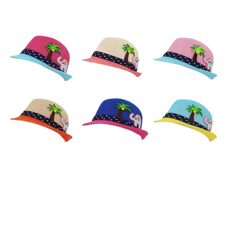 6 Pieces of Bucket Hat Palm Logo