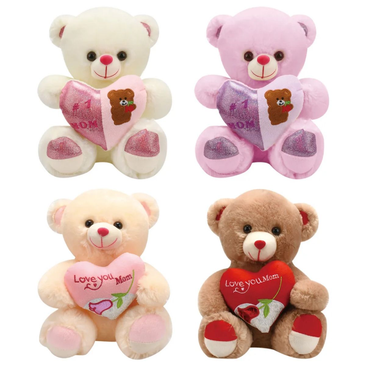 48 Pieces of 12 inch Bear With Heart Mom