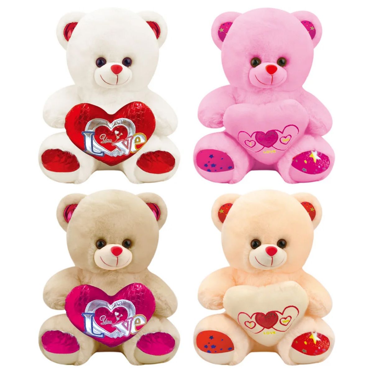 24 Pieces of 20 inch Bear With Quilted Heart