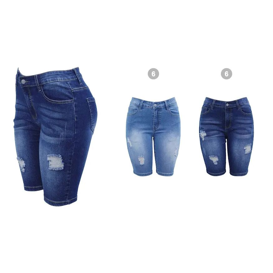 18 Pieces of Womens Denim Shorts Ripped Effect