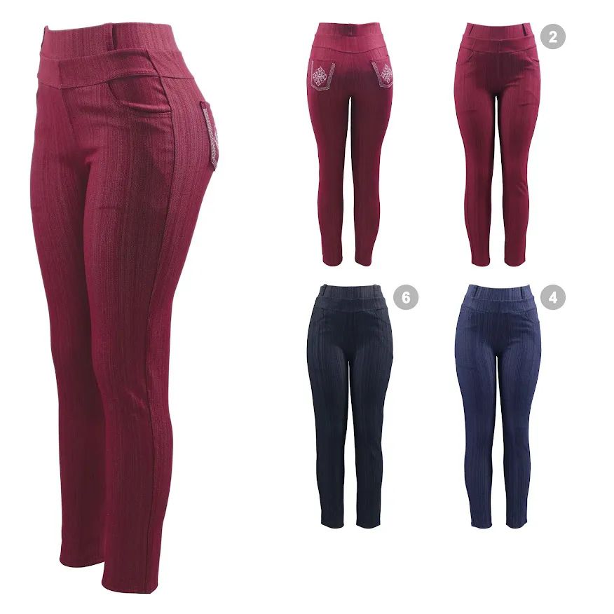 12 Pieces of Womens Skinny Pants Assorted Colors