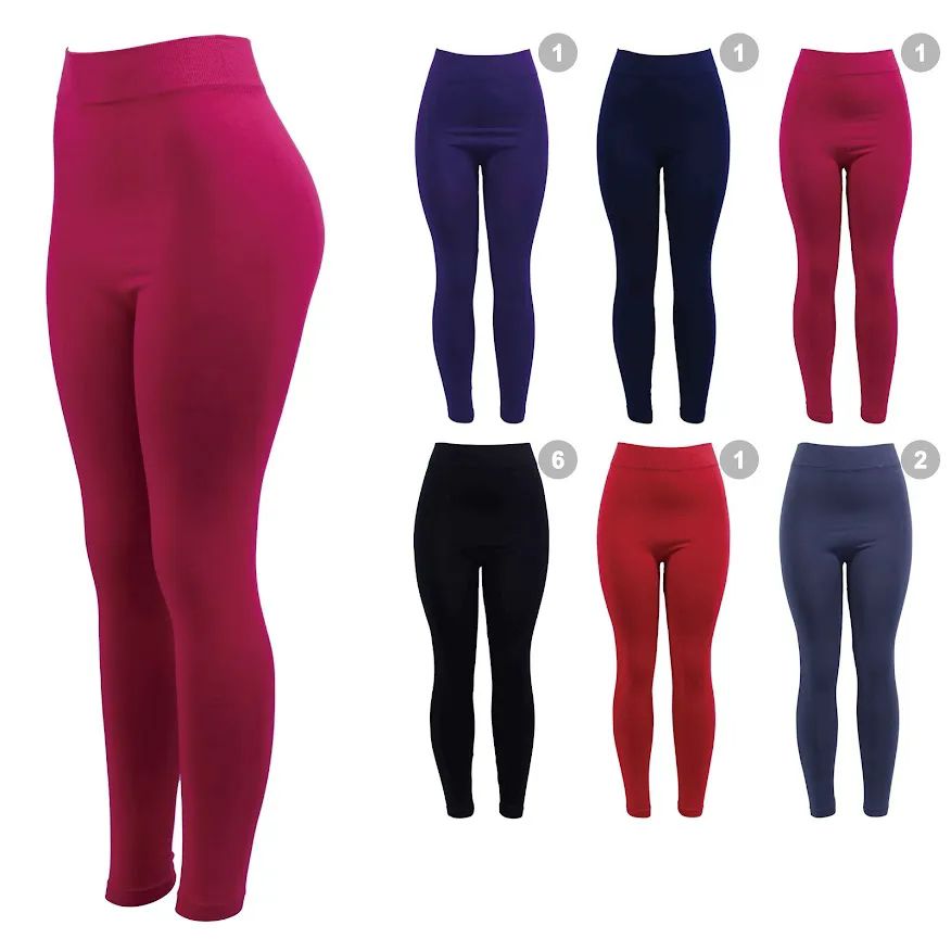 24 Pieces of Womens Leggings Solid Bright Colors