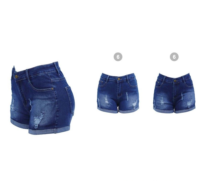 18 Pieces of Womens Denim Shorts Fade Effect