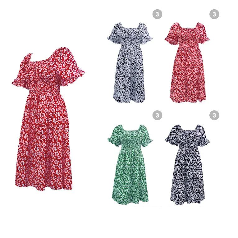 30 Pieces of Womens Floral A-Line Dress Size Assorted