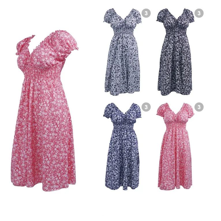 30 Pieces of Womens Dainty Floral Dress Size Assorted
