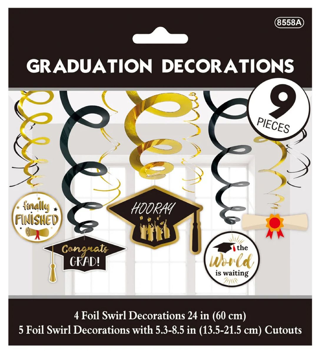 48 Pieces of 9pc Graduation Swirl Decoration