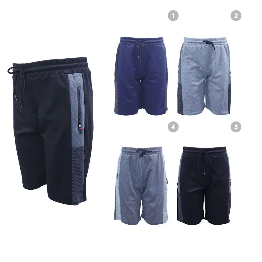 24 Pieces of Mens Gartered Shorts With Contrast Color