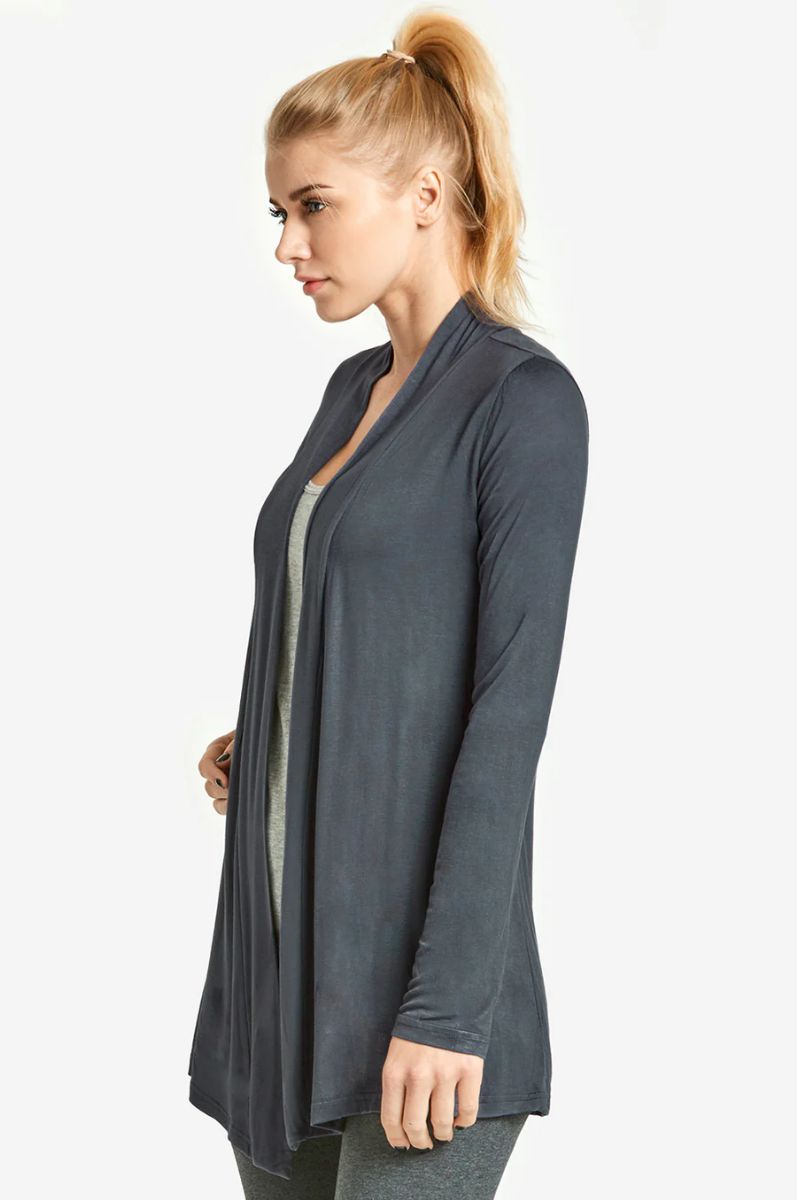 24 Pieces of Sofra Ladies Rayon Caridan Dark Grey