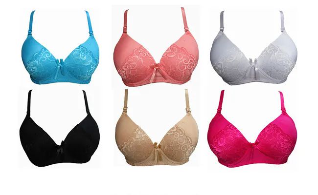 45 Pieces of Bras Packed Assorted Colors Half-Laced