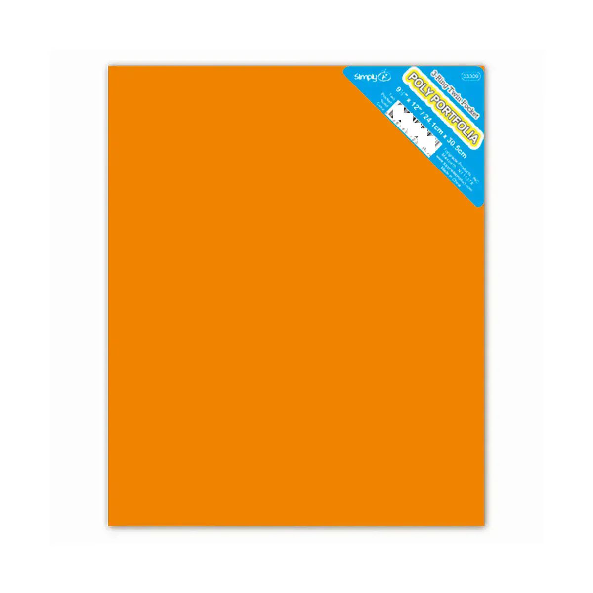 48 Pieces of 2-Pockets Poly Portfolio Solid Orange