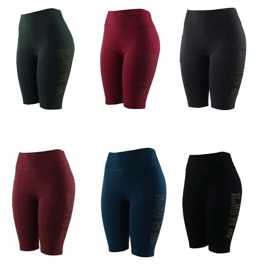 3 Pieces of Womens Biker Shorts Assorted Colors