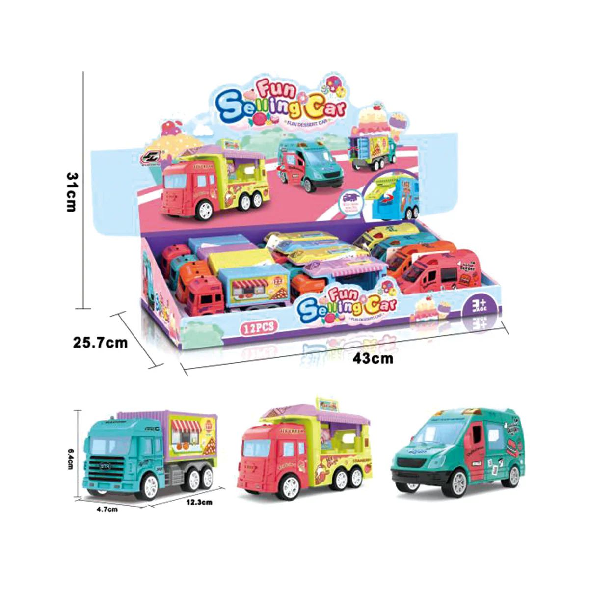 48 Pieces of Toy Food Truck In Assortment