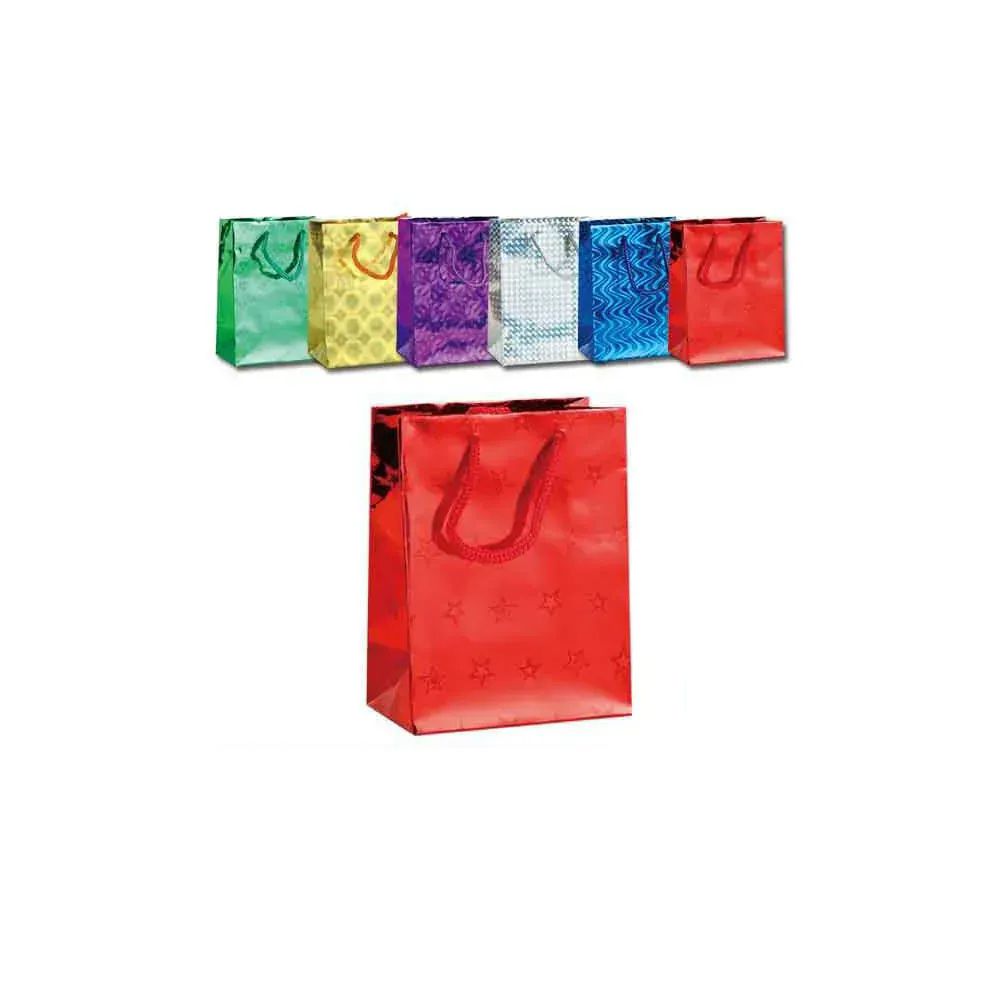 72 Pieces of Super Giant Holographic Gift Bag In Assorted Colors