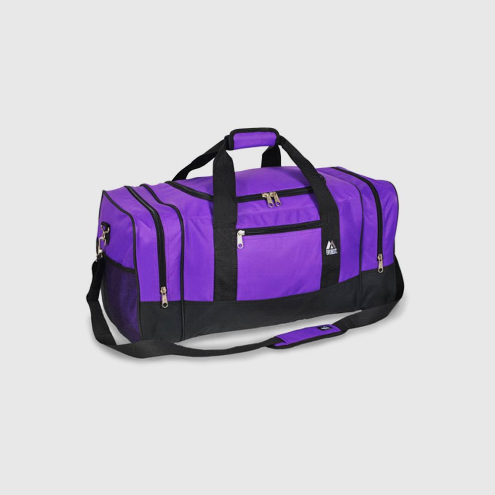 20 Pieces of Crossover Duffel Bag - Large 12" W X 25" H X 12" D Dark Purple