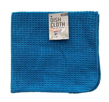 60 pieces of Dish Cloth 2pc Waffle T-Blue 12x12in