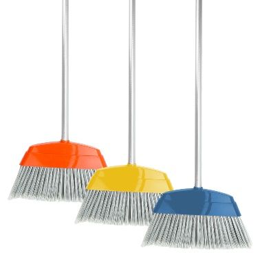 24 Pieces of Bh Angle Broom W Handle Asst Colors