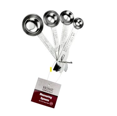 144 pieces of Bh Ss 4pcs Measuring Spoons Asst Sizes