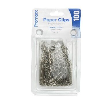 48 pieces of Promarx Jumbo Paper Clips Metalic 100ct