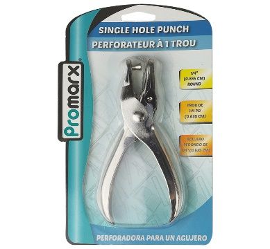 48 pieces of 1ct Hole Puncher, Stainless Steel, Blister Card